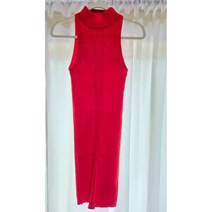 Red knitted Sleeveless dress